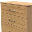 Kilgarth Modern Oak 4 Drawer Deep Chest by Roseland Furniture