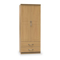Killgarth Oak 2 Door 2 Drawer Wardrobe from Roseland Furniture