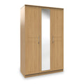 Kilgarth Modern Oak Triple Mirror Wardrobe by Roseland Furniture