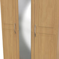 Kilgarth Modern Oak Triple Mirror Wardrobe by Roseland Furniture