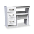 Killgarth 3 Drawer White Dressing Table Set by Roseland Furniture