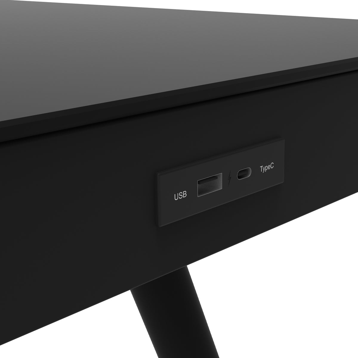 Tori 4.0 Black Smart Desk with Wireless Charging & Bluetooth Speaker