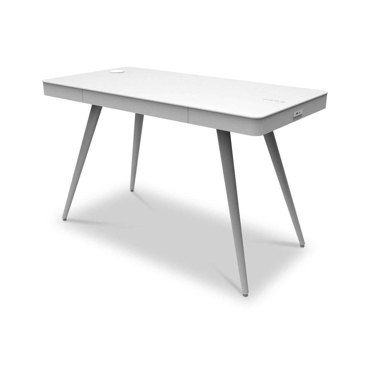Tori 4.0 White Smart Desk with Wireless Charging & Bluetooth Speaker from Roseland Furniture