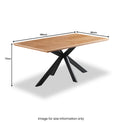 Davidstow 180cm Oak Dining Table dimensions