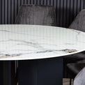 Lila 135cm Sintered Stone Round Dining Table