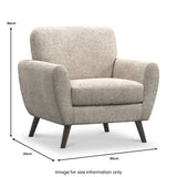Dulcie Boucle Armchair Linen Dims from Roseland Furniture