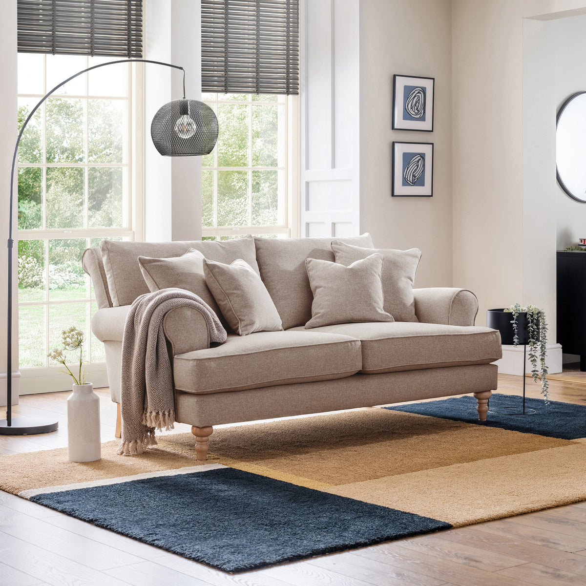 Norbury 2 Seater Sofa Beige from Roseland Furniture