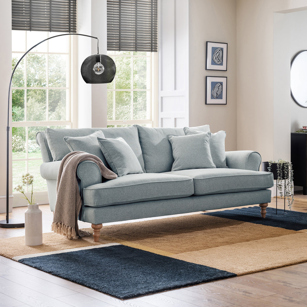 Norbury 3 Seater Sofa Ashen from Roseland Furniture