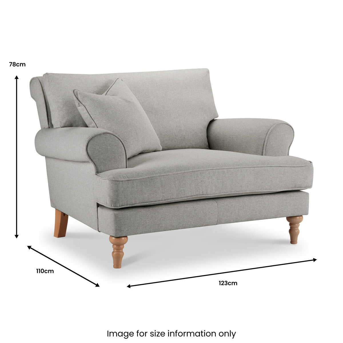 Norbury Snuggle Chair Linen from Roseland Furniture