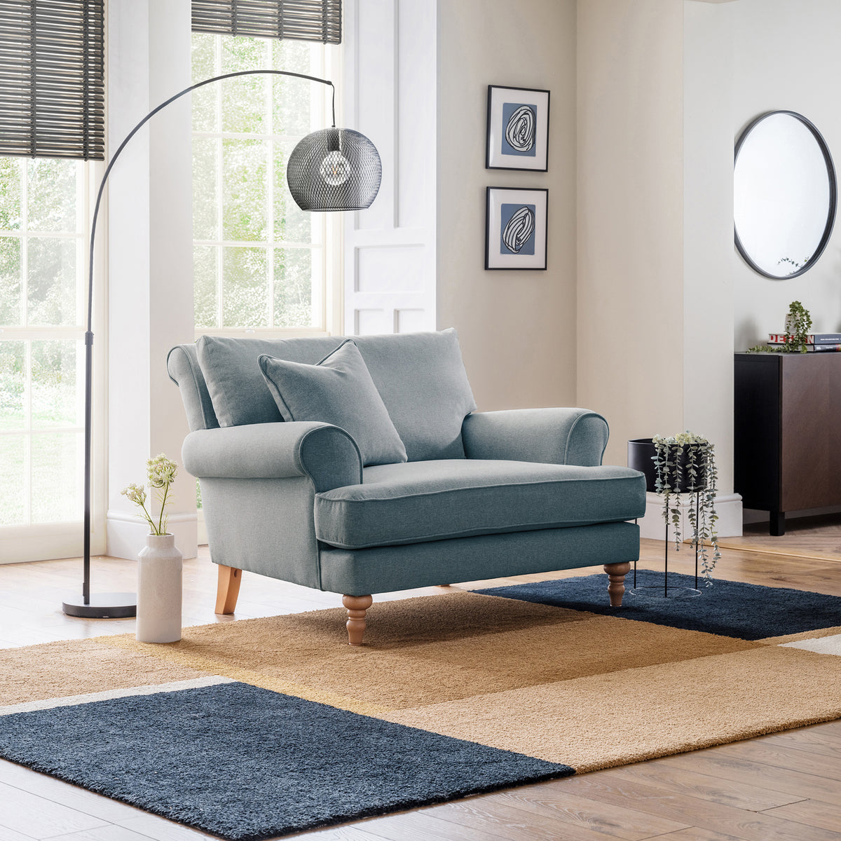 Norbury Snuggle Chair Denim from Roseland Furniture