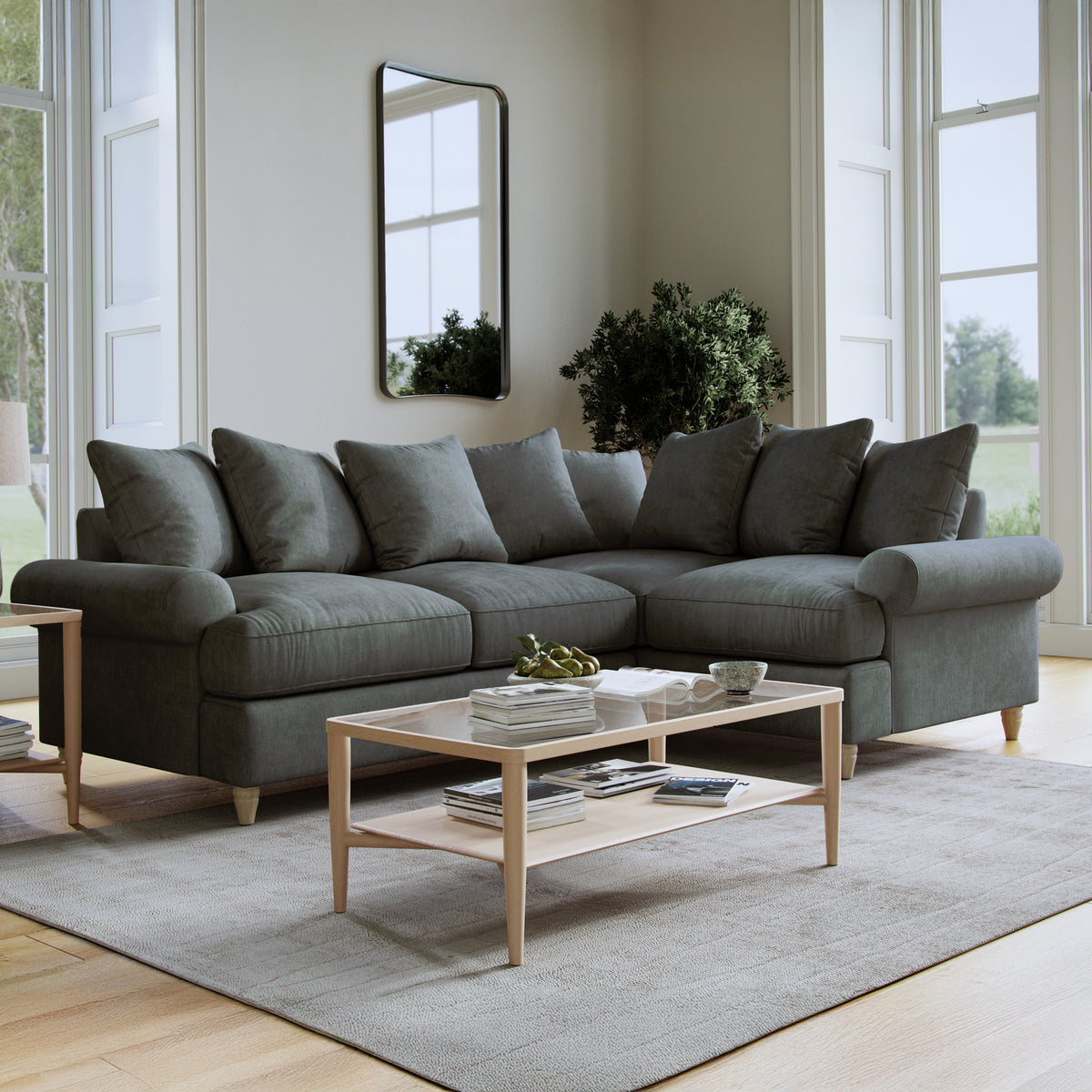 Pembroke Right Hand Corner Sofa Slate from Roseland Furniture