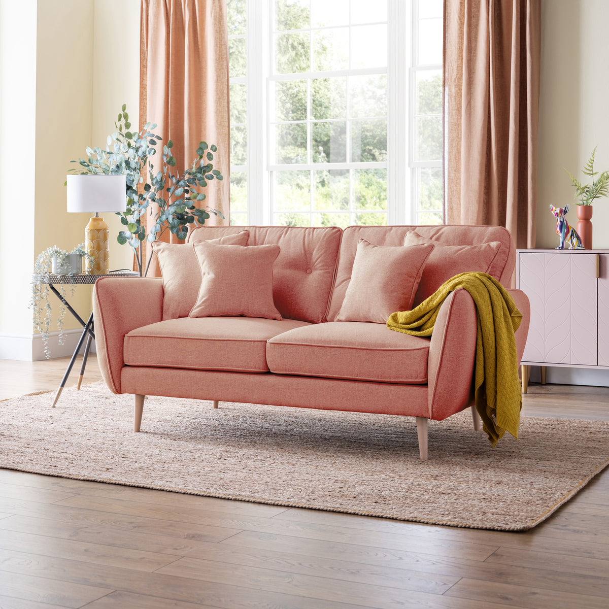 Elmbury 2 Seater Sofa Coral from Roseland Furniture