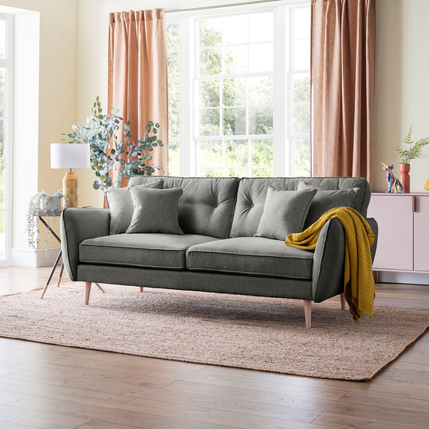 Elmbury 3 Seater Sofa Slate from Roseland Furniture