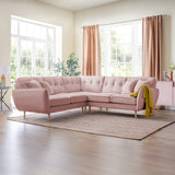 Elmbury Large Corner Sofa Pink from Roseland Furniture