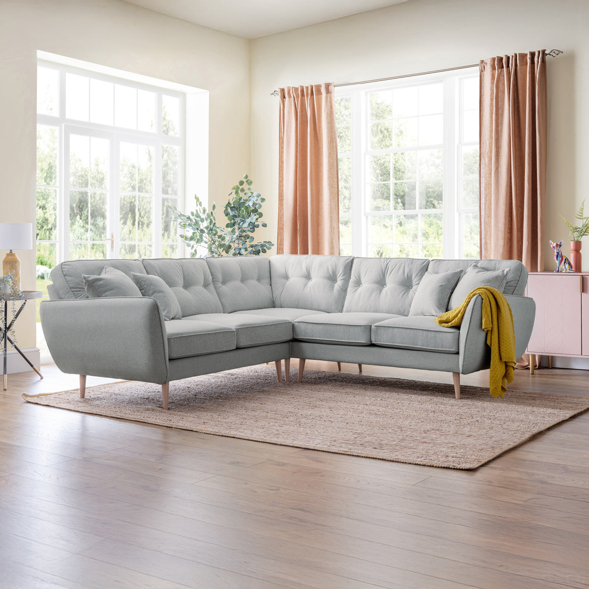 Elmbury Large Corner Sofa Ashen from Roseland Furniture