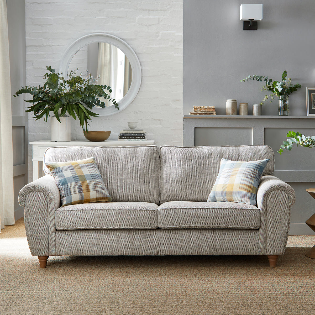 Rusford 3 Seater Sofa Sand from Roseland Furniture
