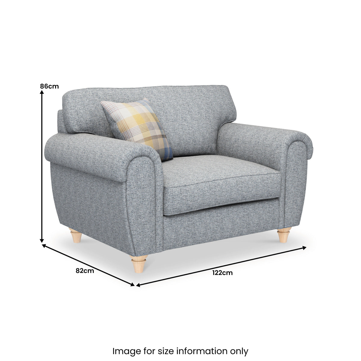 Rusford Snuggler Armchair Ocean from Roseland Furniture