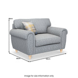 Rusford Snuggler Armchair Ocean from Roseland Furniture
