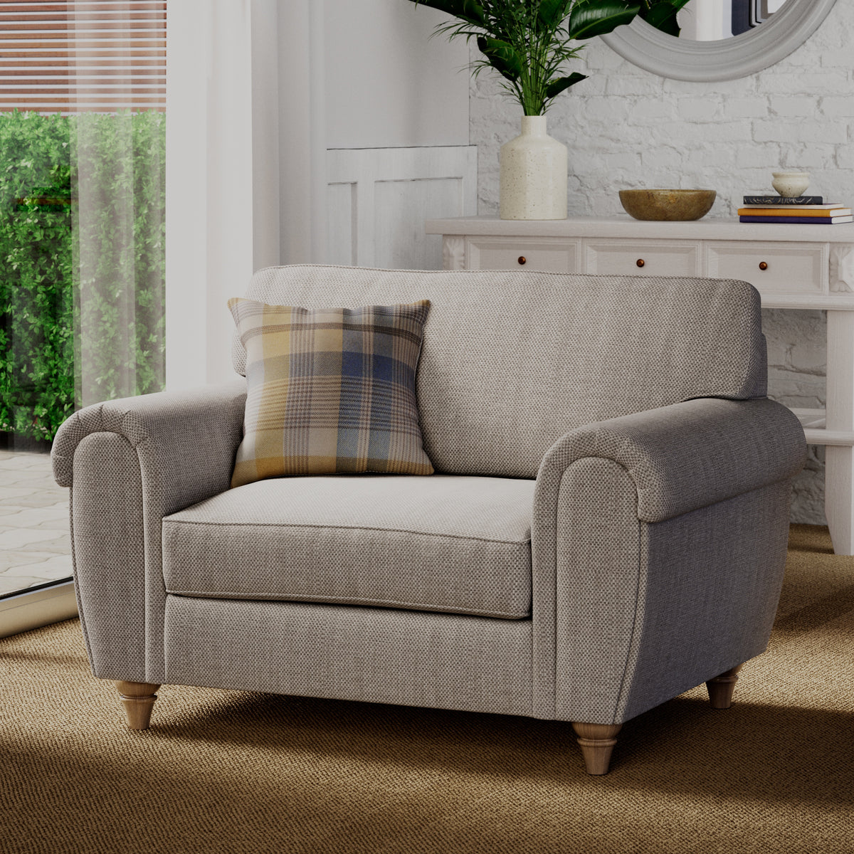 Rusford Snuggler Armchair Sand from Roseland Furniture