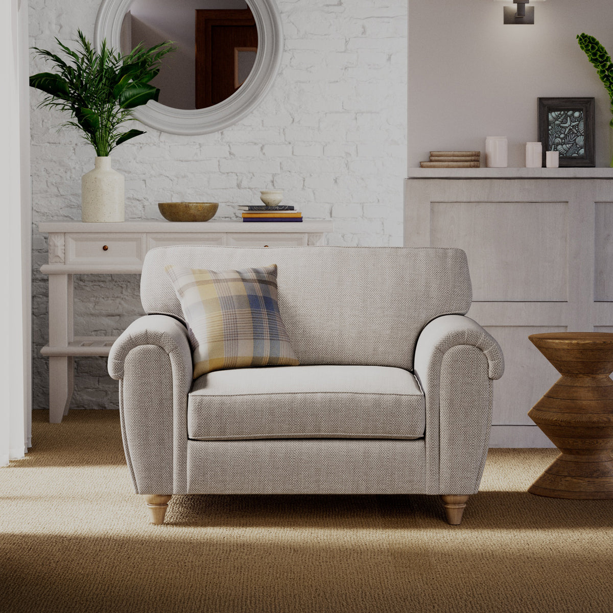 Rusford Snuggler Armchair Sand from Roseland Furniture