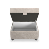 Rusford Storage Footstool Sand from Roseland Furniture
