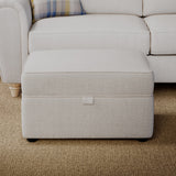 Rusford Storage Footstool Sand from Roseland Furniture