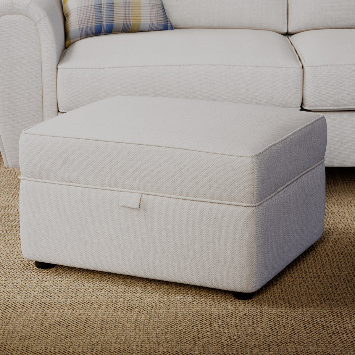 Rusford Storage Footstool Sand from Roseland Furniture