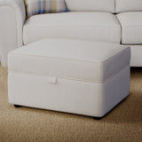 Rusford Storage Footstool Sand from Roseland Furniture