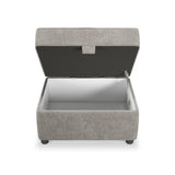 Rusford Storage Footstool Grey from Roseland Furniture