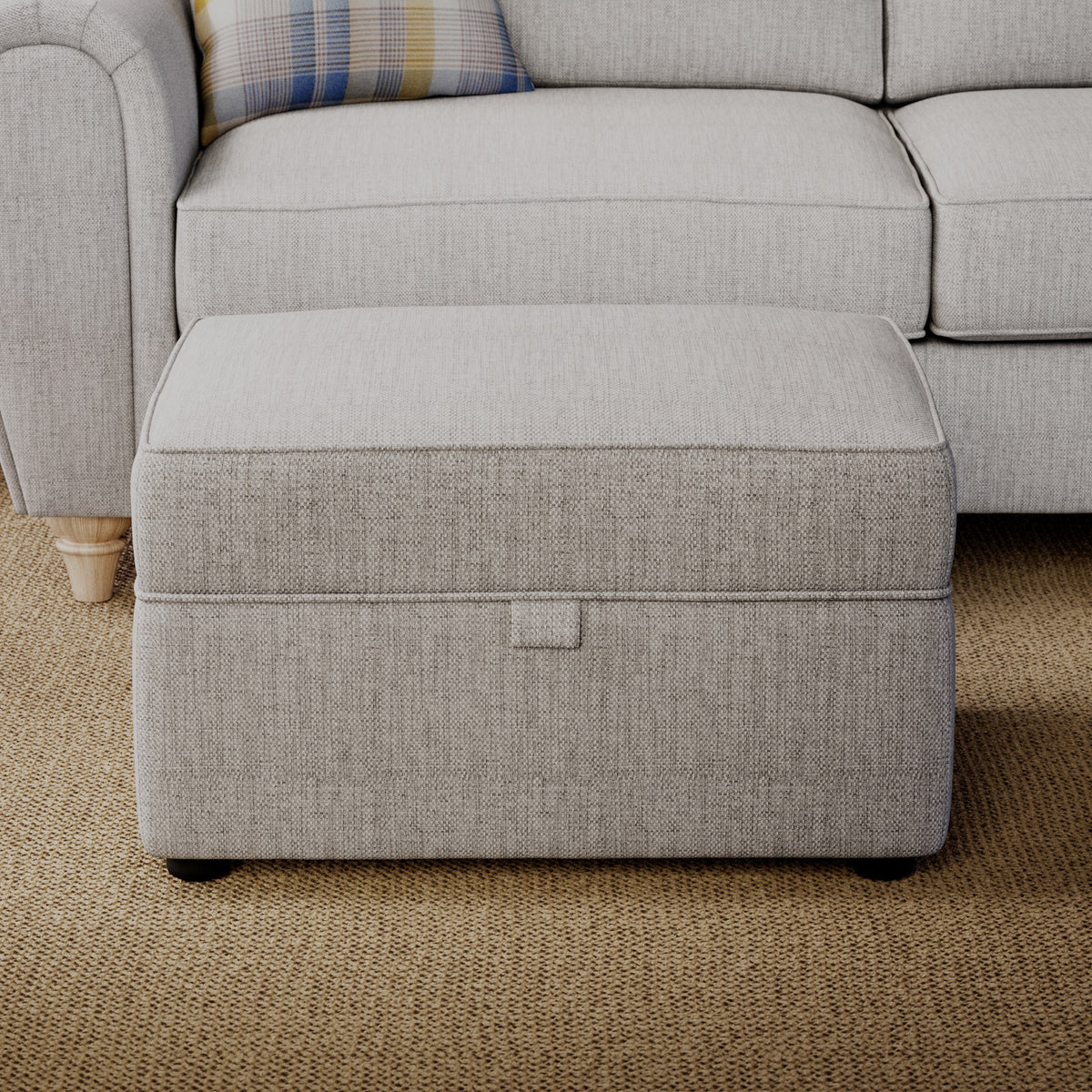 Rusford Storage Footstool Grey from Roseland Furniture
