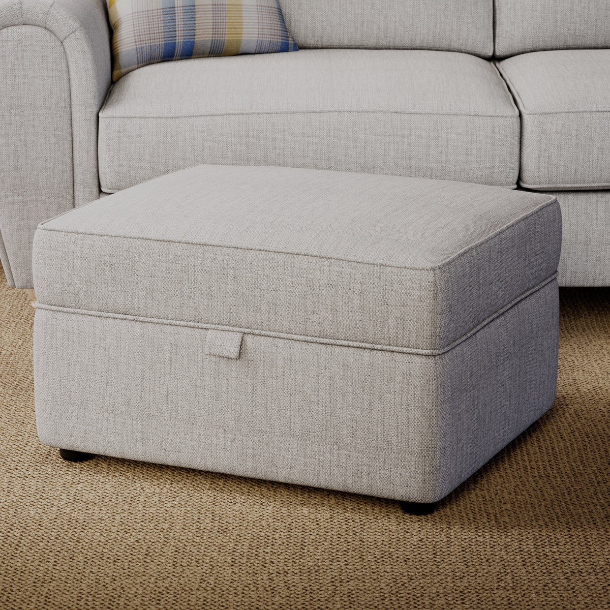 Rusford Storage Footstool Grey from Roseland Furniture
