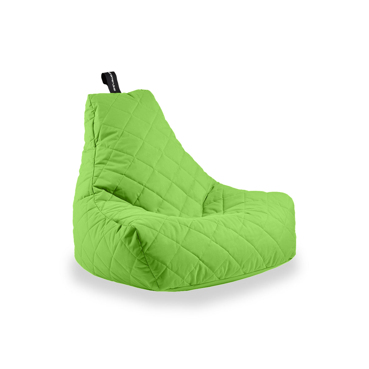 Quilted Mighty B Beanbag in Lime from Roseland Furniture