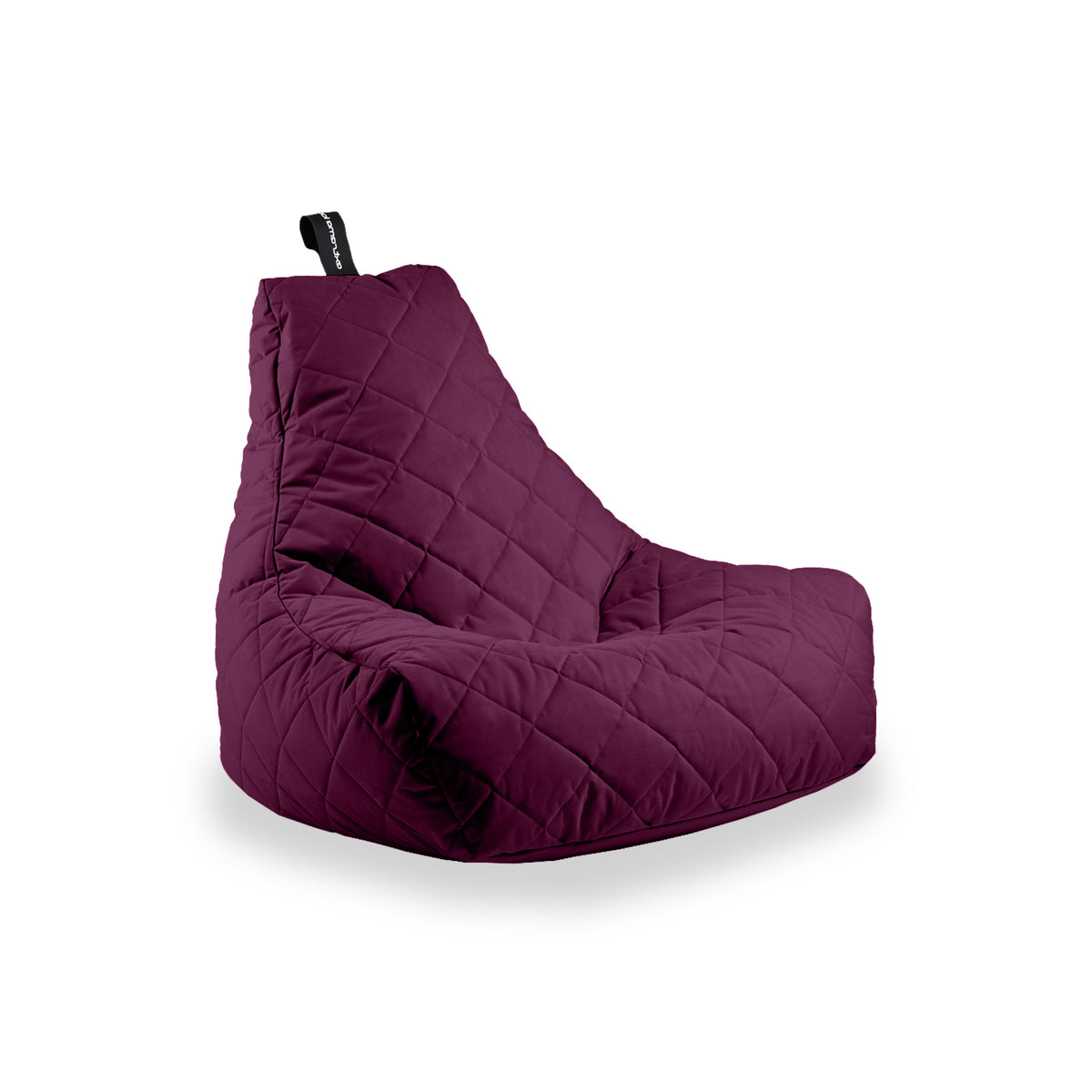 Quilted Mighty B Beanbag in Berry from Roseland Furniture