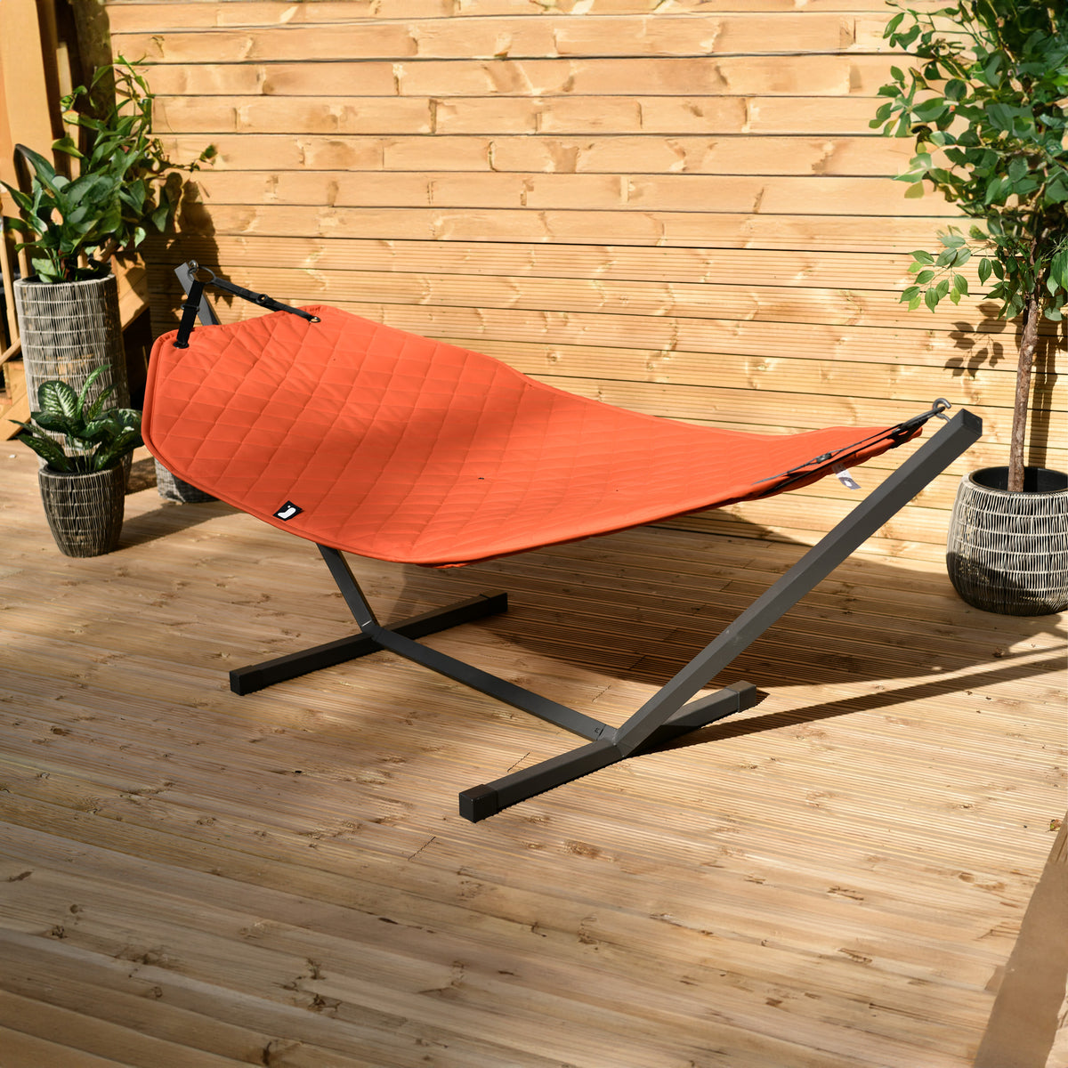 Extreme Lounging Orange B Hammock with Cushion for outdoor patio