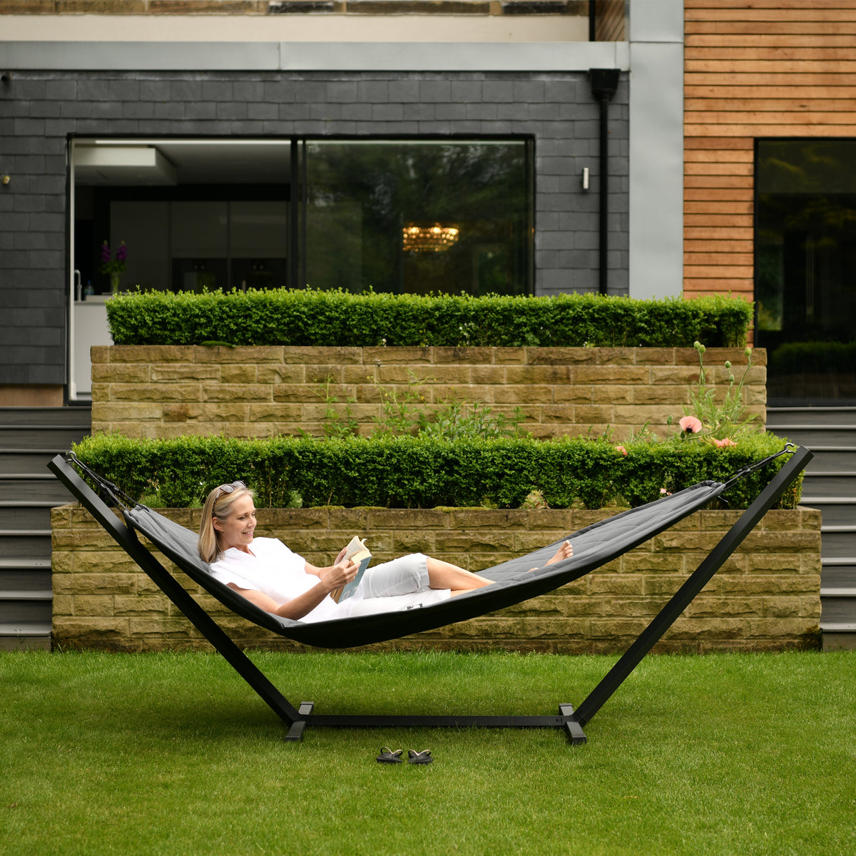 Extreme Lounging Silver B Hammock with Cushion for outdoors