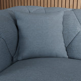 Everett 2 Seater Sofa Deep Blue Washed Oak Feet from Roseland Furniture