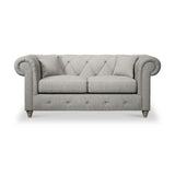Everett 2 Seater Sofa Graphite Washed Oak Feet from Roseland Furniture