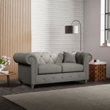 Everett 2 Seater Sofa Graphite Washed Oak Feet from Roseland Furniture