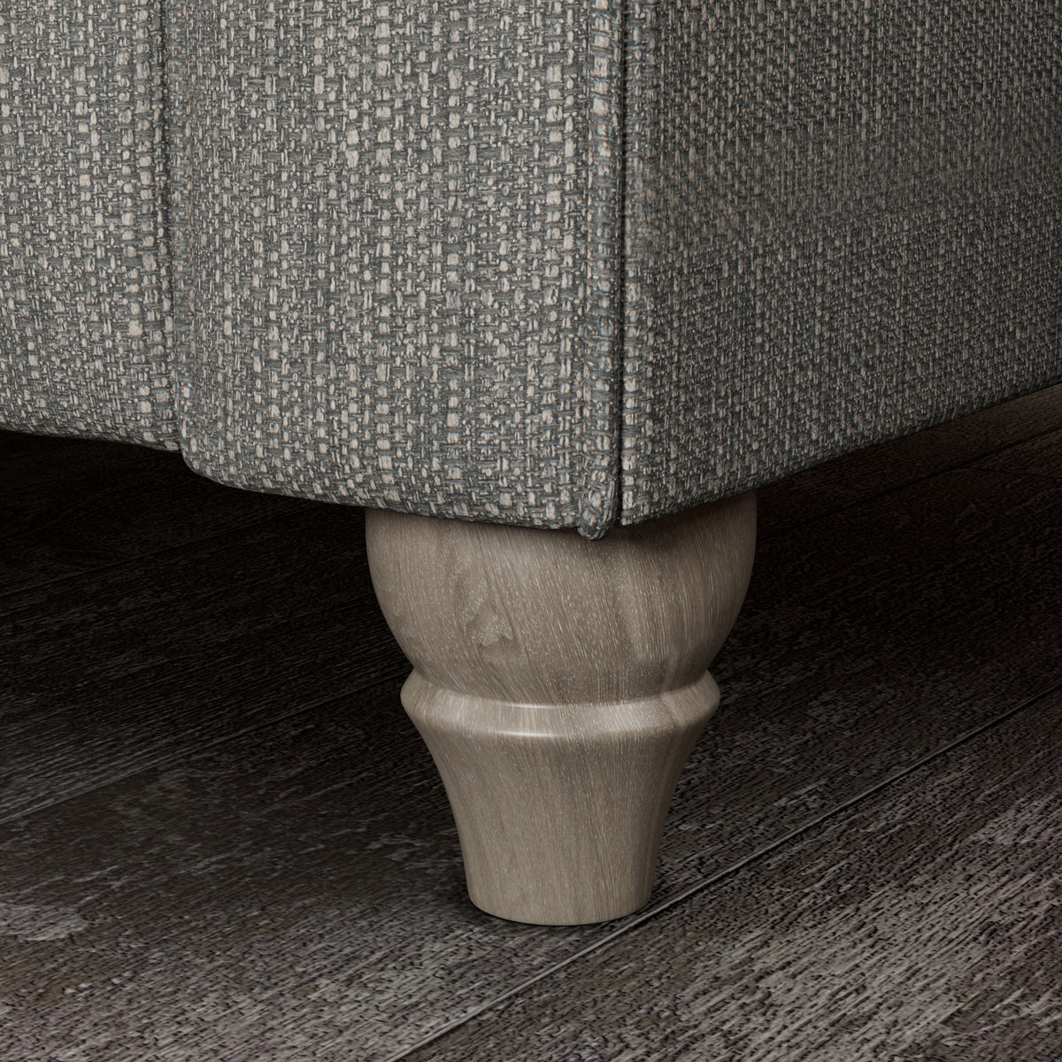 Everett 2 Seater Sofa Graphite Washed Oak Feet from Roseland Furniture