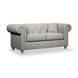 Everett 2 Seater Sofa Graphite Walnut Feet from Roseland Furniture