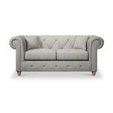 Everett 2 Seater Sofa Graphite Walnut Feet from Roseland Furniture