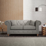 Everett 2 Seater Sofa Graphite Walnut Feet from Roseland Furniture