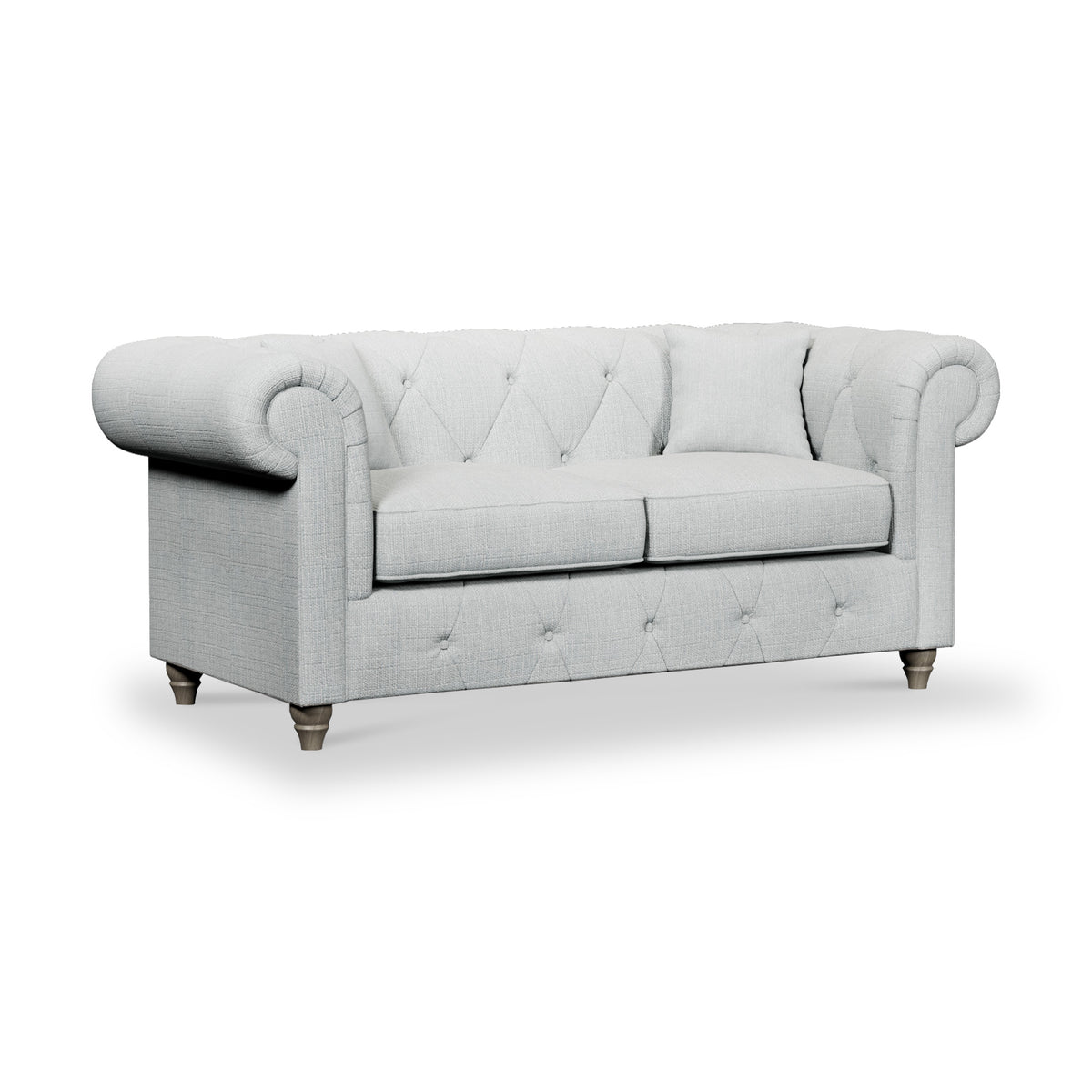 Everett 2 Seater Sofa Light Blue Washed Oak Feet from Roseland Furniture