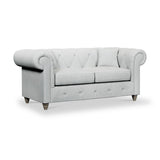 Everett 2 Seater Sofa Light Blue Washed Oak Feet from Roseland Furniture