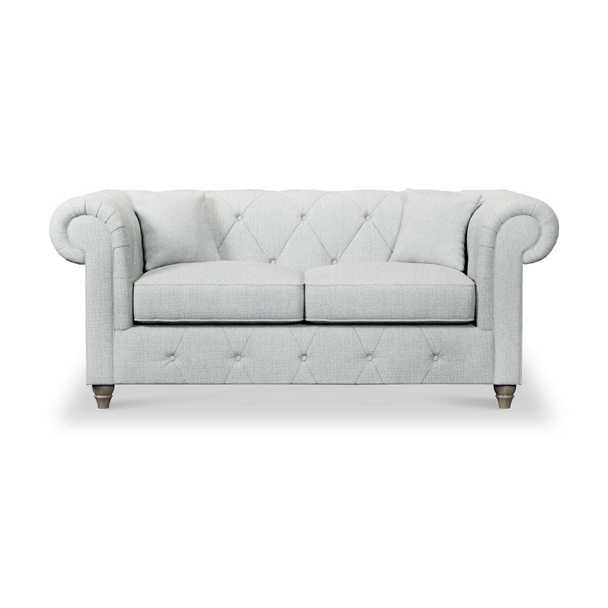 Everett 2 Seater Sofa Light Blue Washed Oak Feet from Roseland Furniture