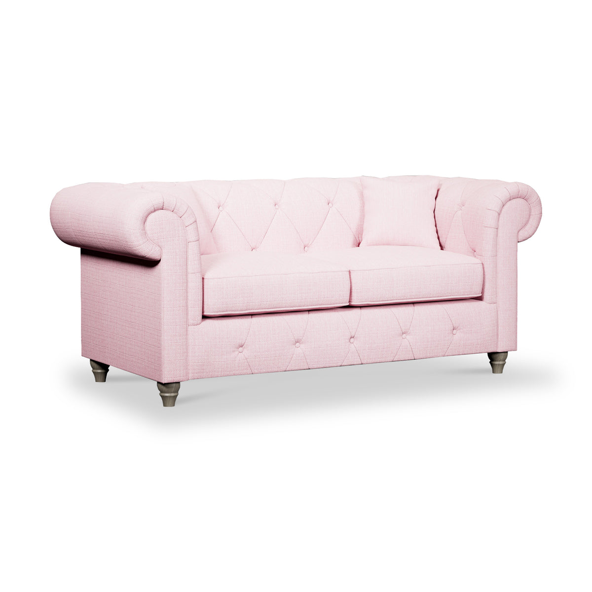 Everett 2 Seater Sofa Pink Washed Oak Feet from Roseland Furniture