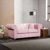 Everett 2 Seater Sofa Pink Washed Oak Feet from Roseland Furniture