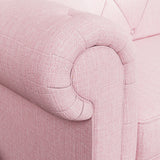 Everett 2 Seater Sofa Pink Washed Oak Feet from Roseland Furniture