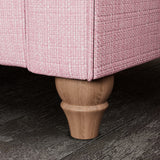 Everett 2 Seater Sofa Pink Walnut Feet from Roseland Furniture
