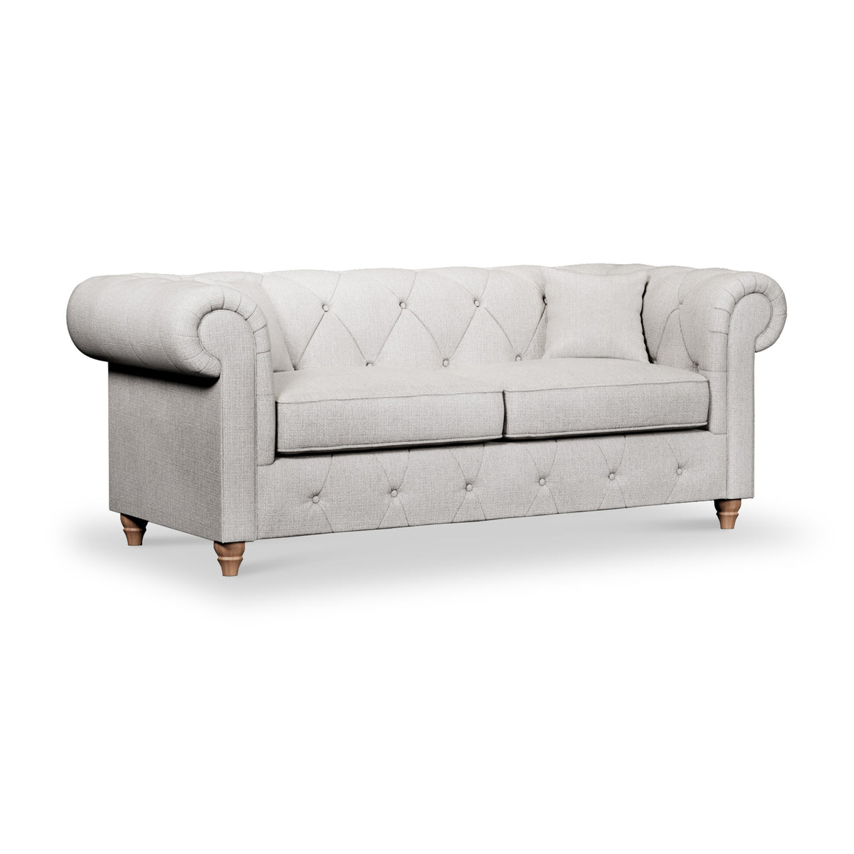 Everett 3 Seater Sofa Ash Walnut Feet from Roseland Furniture